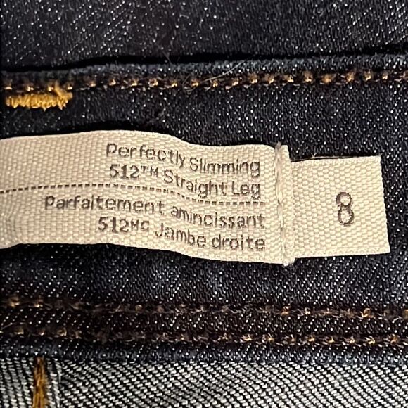 Levi’s 512 Perfectly Slimming Straight Leg High Rise Jeans Size 8 - Picture 8 of 9